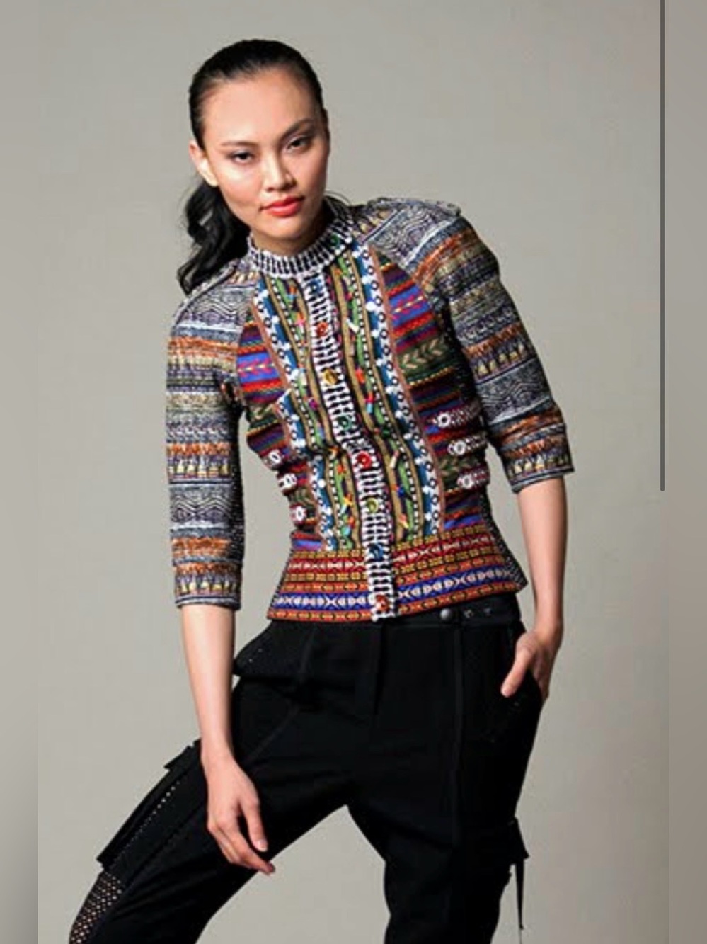 Byron Lars Beauty Mark Guatemalan Mix Jacket | Size 4 - Picture 1 of 14